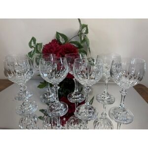 Vintage Schott Zwiesel Gardone Lead Crystal‎ Wine Glasses German Cut Crystal Set